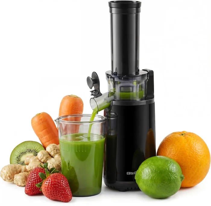 Elite Gourmet EJX600 BPA-Free Cold Press Juicer with 16 oz Capacity in
