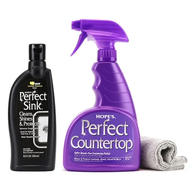 HOPE'S Perfect Sink Cleaner and Polish with Countertop Cleaner and Mic