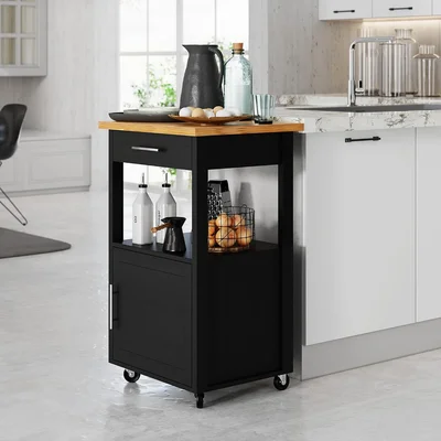 Shintenchi Kitchen Island Cart with Storage Rolling Kitchen Island Sid
