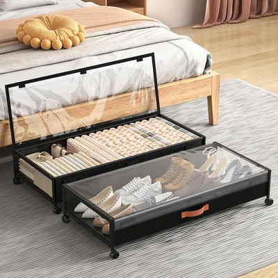 Under Bed Storage Containers with Wheels Large Underbed Shoes Blankets