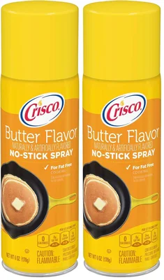 Crisco No-Stick Cooking Spray Butter 6 Ounce Pack of 2