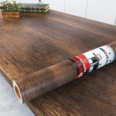 Decotalk 35x120 Wood Contact Paper Peel and Stick Butcher Block Counte