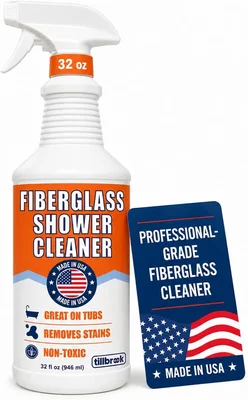 Fiberglass Shower Cleaner, 32oz, Remove Soap Scum, Rust & Hard Water S