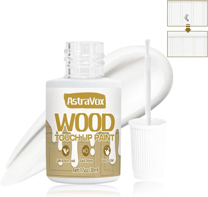 AstraVox Wood Touch Up Paint Pen 1.5 Oz White for Wood Repair