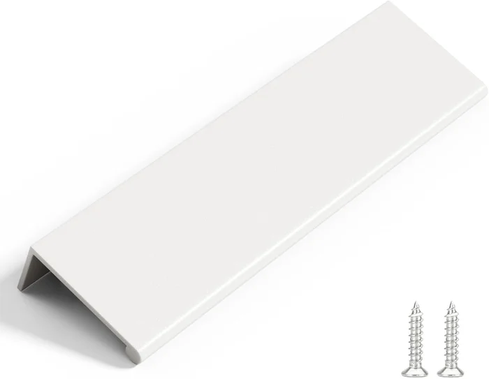 Rergy 10 Pack 5 Inch White Cabinet Pulls Finger Pulls for Cabinets Mod