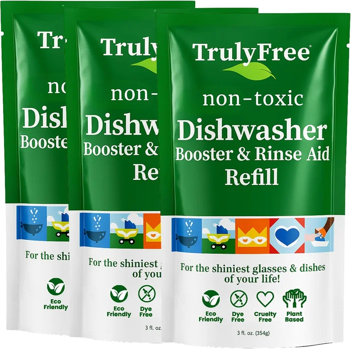 Truly Free Dishwasher Booster and Rinse Aid Pack of 3