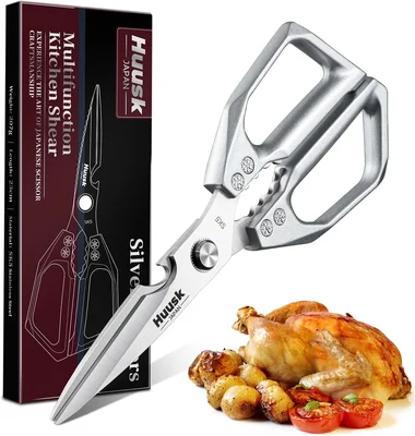 Huusk Japanese Steel Kitchen Scissors and All Purpose Kitchen Shears f