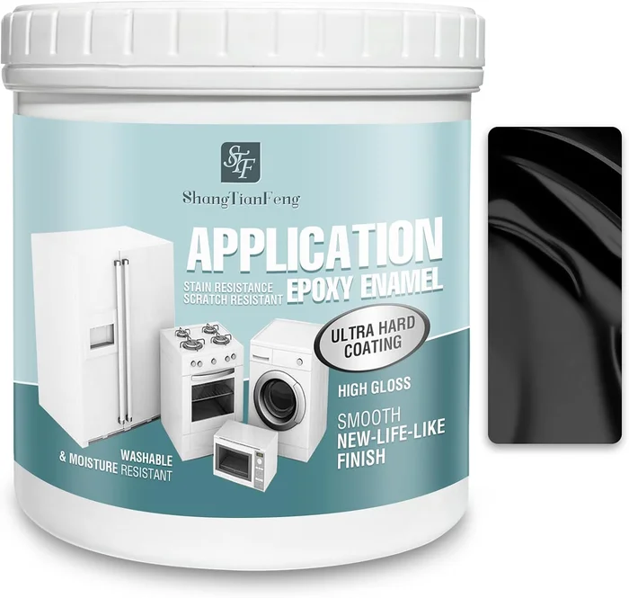 Black Appliance Paint 32 Oz High Gloss Finish for Metal anti-rust Home