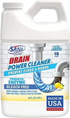 SANI 360° Enzyme Drain Cleaner and Odor Remover 16 Uses Lemon Septic S