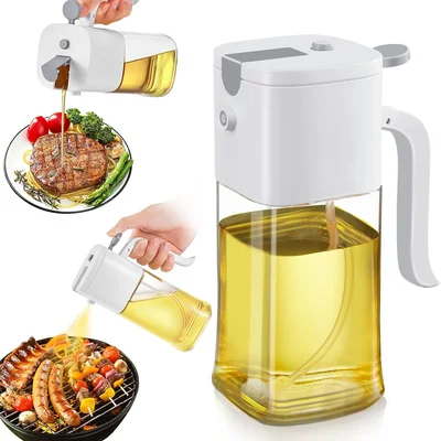 2-in-1 Olive Oil Sprayer Bottle and Dispenser 16.9oz 500ml for Air Fry