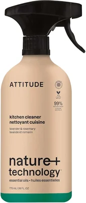 ATTITUDE Kitchen Cleaner Spray 26 Fl Oz EWG Verified Plant-Based Vegan
