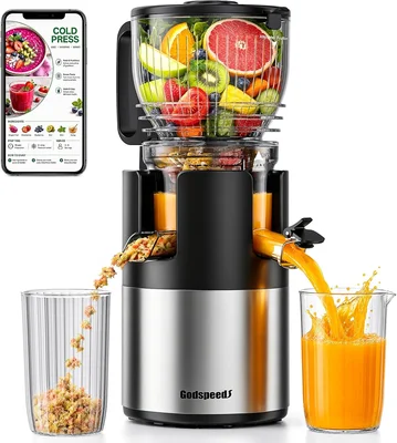 Godspeeds 6-inch Chute Cold Press Juicer Machine for Efficient Fruit a