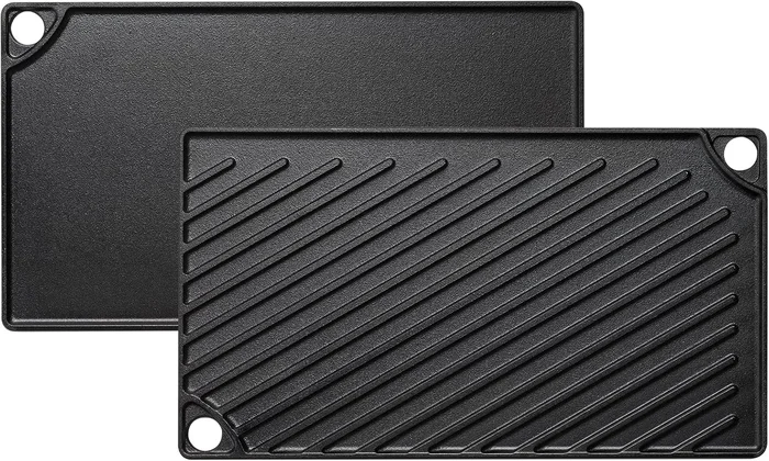 EWFEN Reversible Grill Griddle 16.7x9.5 Pre-Seasoned Cast Iron Griddle