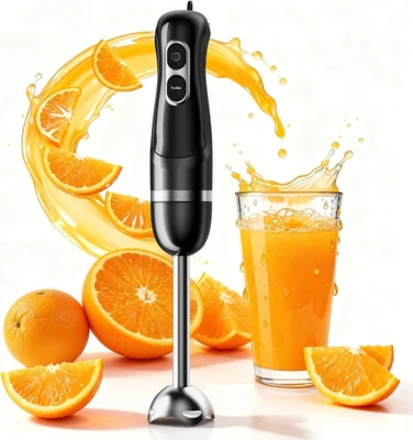 Turelar Corded Immersion Blender 400W Two Speed Emulsifier BPA-Free fo