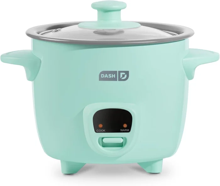 Dash Mini Rice Cooker 2-Cup Removable Ceramic Nonstick Pot for Quick M