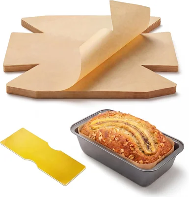 Bake Choice 100 Pcs 9x5 Inch Loaf Pan Liners for Baking Bread with Car
