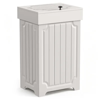 Povrgive Dog Proof Kitchen Trash Can with Lid for 13 Gallon Garbage Di