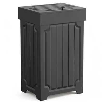Povrgive Dog Proof Kitchen Trash Can with Lid for 13 Gallon Garbage Di