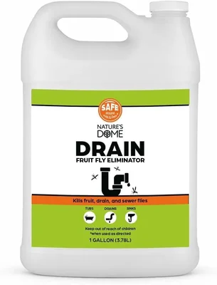 Nature's Dome Drain Fly Gel Treatment for Sinks and Drains Large 1 Gal