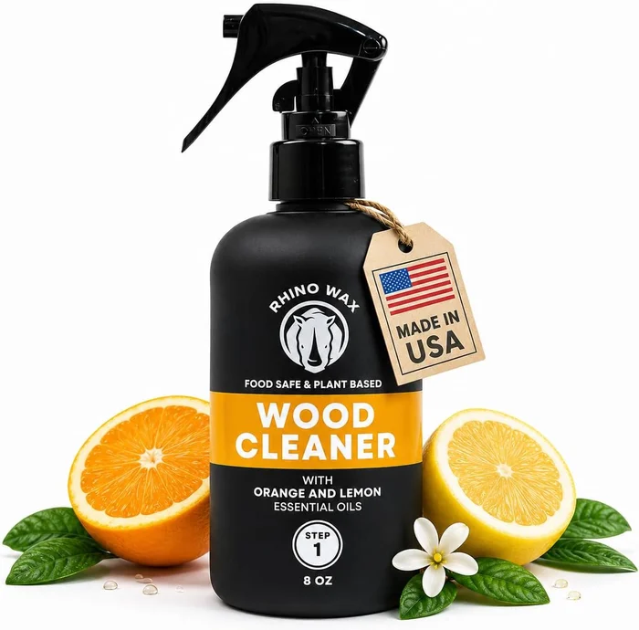 Rhino Wax Cutting Board Spray Cleaner Food-Safe for All Wood Surfaces