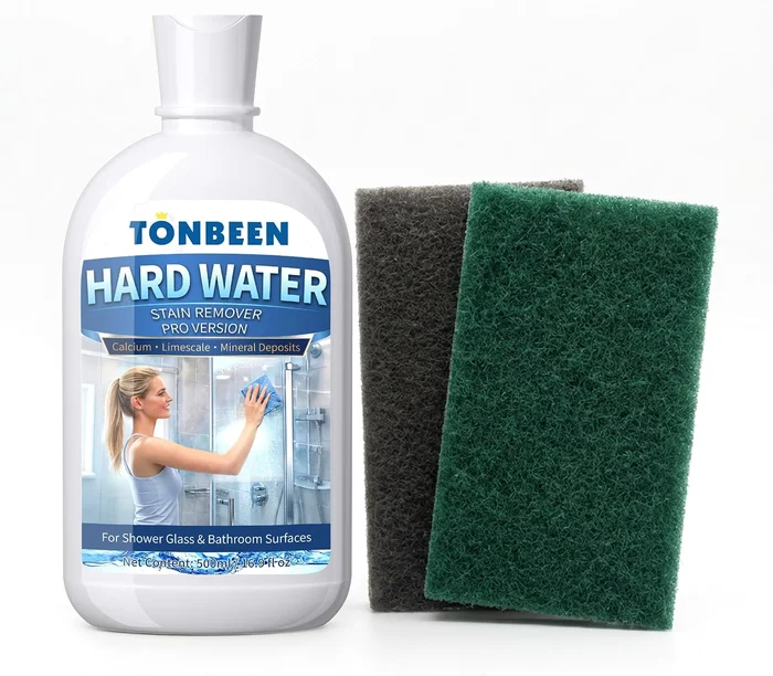 Hard Water Stain Remover Paste with Polishing Pads 500ml for Tough Sta