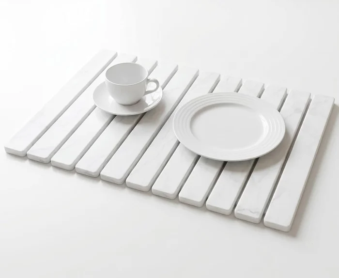 Large Stone Drying Mat for Kitchen Counter 24x16 Quick Dry Diatom