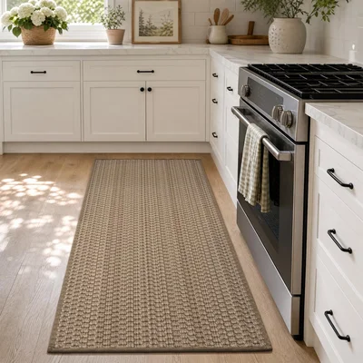 Thin Kitchen Rugs Non Slip Washable Low Profile Kitchen Mats for Floor