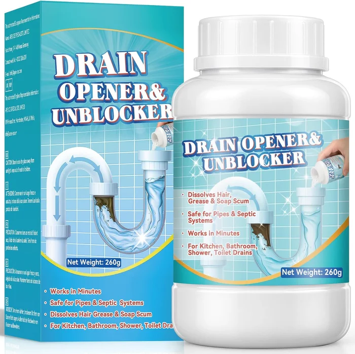 Household Drain Cleaner Granules 260g Clog Remover for Hair Grease and