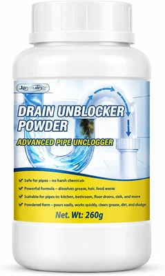 Fast Acting Solid Drain Clog Remover Particle Cleaner for Kitchen Sink