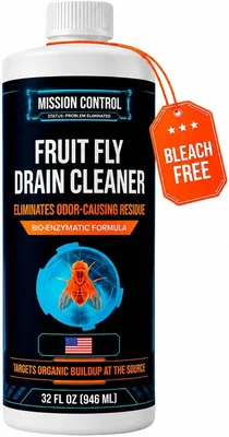 Mission Control 32 oz Bio-Enzymatic Fruit Fly Drain Cleaner for Effect
