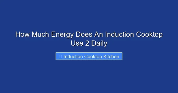 How Much Energy Does An Induction Cooktop Use 2 Daily