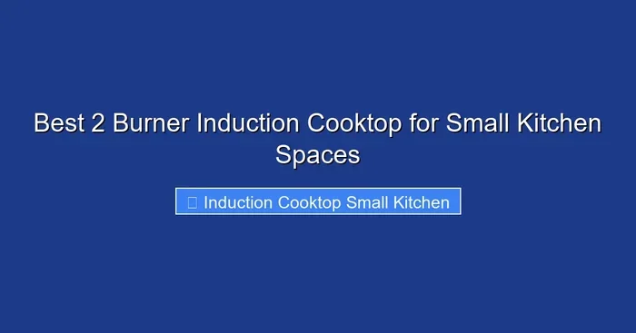 Best 2 Burner Induction Cooktop for Small Kitchen Spaces