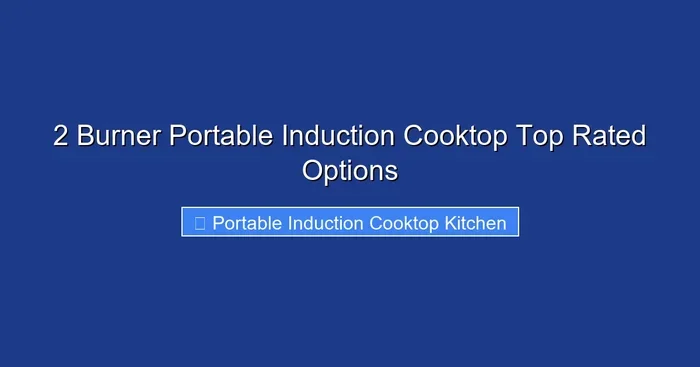 2 Burner Portable Induction Cooktop Top Rated Options